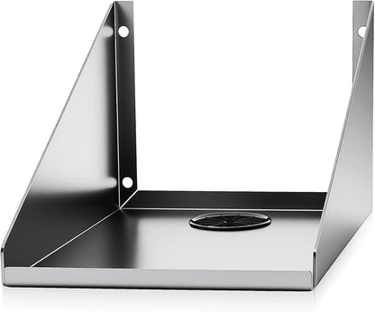 Hicarer Wall Mounted Pos Printer Shelf 7" x 10" x 5.5" Stainless Steel Receipt Ticket Printer Stand for Restaurant Cafe Retail Pos System, with Wire Take-up Hole