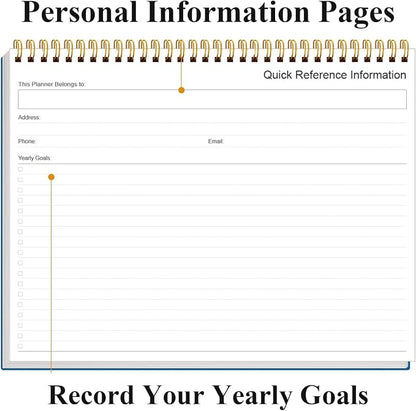 Weekly Productivity Dashboard - 8.5" x 11" Dashboard Desk Notepad Has 6 Focus Areas to List Tasks for Goals, Projects, Clients, Academic or Meal-Organize Your Daily Work Efficiently, 54 Weeks, Blue