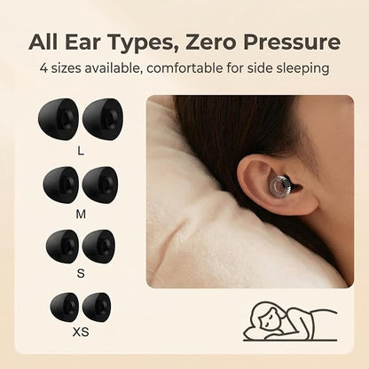 Ear Plugs for Noise Reduction – Reusable Silicone Earplugs with Filter Technology for Sleeping, Travel, Focus, Concerts & Motorcycling Ear Plug +8Tip (Round Transparent)