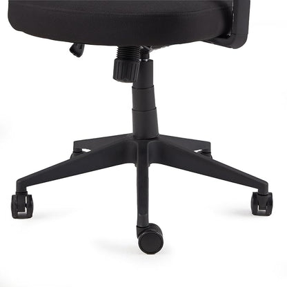 JOMEED High Upholstered Back Mesh Swivel Chair Adjustable Height Arm Rest Rolling Seating with Lumbar and Head Support for Homes or Offices, Black