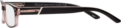 SAV Eyewear (Select-A-Vision) Victoria Klein Fashion Round Reading Glasses 9076 Red, 1.75