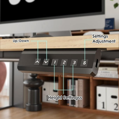 STARY Electric Standing Desk Adjustable Height Sit Stand Home Office Desk with Splice Board