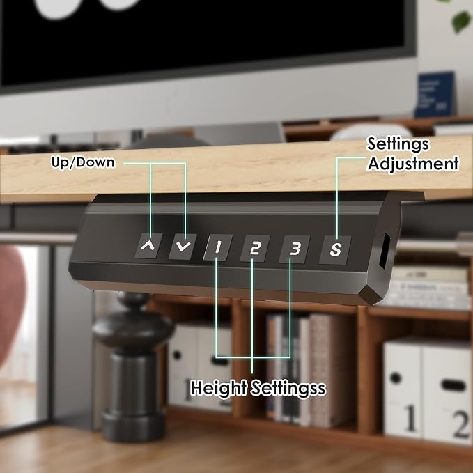 STARY Electric Standing Desk Adjustable Height Sit Stand Home Office Desk with Splice Board