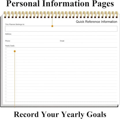 Weekly Productivity Dashboard - 8.5" x 11" Dashboard Desk Notepad Has 6 Focus Areas to List Tasks for Goals, Projects, Clients, Academic or Meal-Organize Your Daily Work Efficiently, 54 Weeks, Black