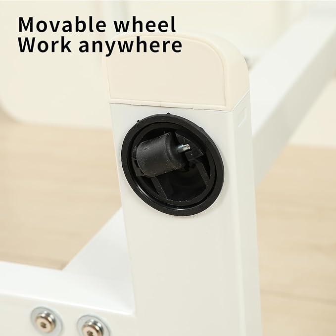 Height-Adjustable Mobile Standing Desk 30" Rolling Laptop Table with Gas Spring Riser & Wheels Ideal for Offices Home Medical or School Use Circular Table Leg Design for Smooth Rolling