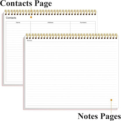 Weekly Productivity Dashboard - 8.5" x 11" Dashboard Desk Notepad Has 6 Focus Areas to List Tasks for Goals, Projects, Clients, Academic or Meal-Organize Your Daily Work Efficiently, 54 Weeks, Light Pink
