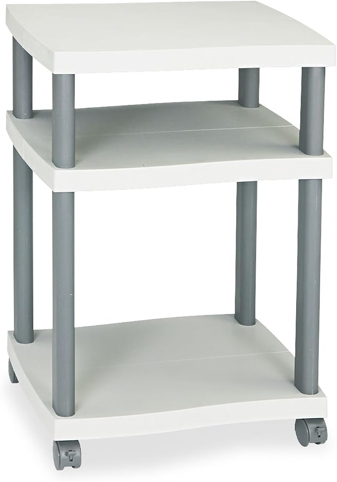 Safco Products 1860GR Wave Desk Side Printer Machine Stand, Light Gray