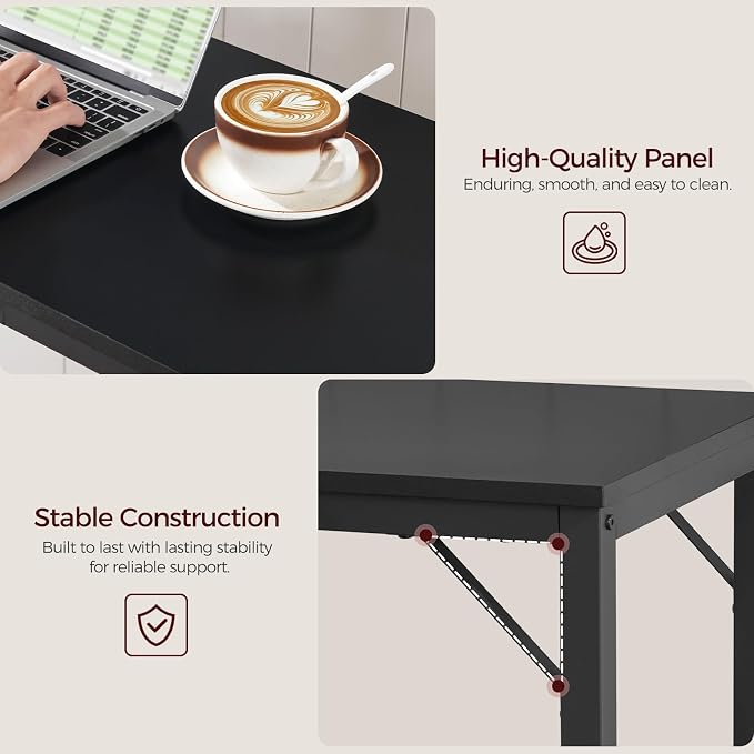 MAHANCRIS Overbed Table with Wheels, Mobile Bed Desk for Queen Size, 36"-43.5" Adjustable Height Rolling Table, Recliner Desk, Mobile Cross Bed for Bedroom, Living Room, Office, Black MTBK18001
