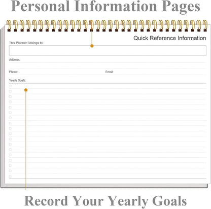 Weekly Productivity Planner - 8.5" x 11" Dashboard Desk Notepad Has 6 Focus Areas to List Tasks for Goals, Projects, Clients, Academic or Meal-Organize Your Daily Work Efficiently, 54 Weeks, Grey