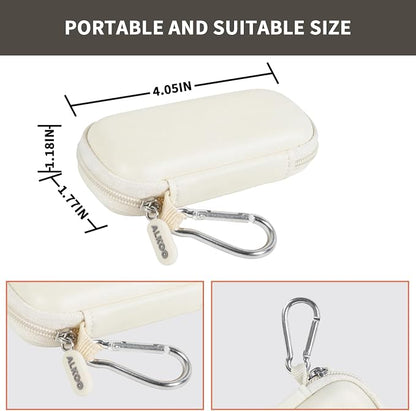USB Flash Drive Case, SD Card Holder Compatible with Thumb Drive, Memory Cards, SDXC SDHC Storage Bag, Electronic Accessories Organizer for SanDisk for Samsung for Inland (White)