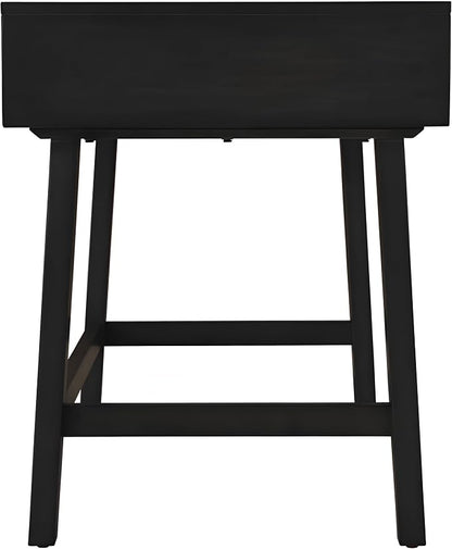 First of a Kind Mid Century Modern Home Office Desk with Drawers - Multi-Functional Writing Desk for Extra Space - Boho Office Desk, Black