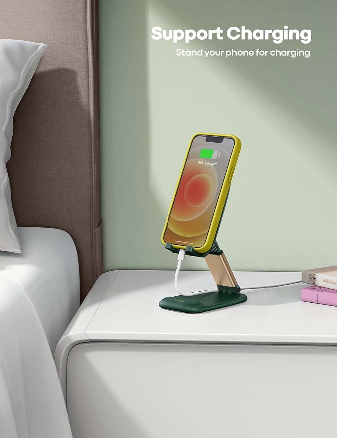 Lamicall Cell Phone Holder, Desk Accessories - Green iPhone Cellphone Stand, Office Desktop Accessories, Office Must Have, Gifts for Desk Decor, Telephone Stand