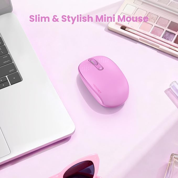 TECKNET Wireless Mouse,Bluetooth Mouse (BT5.3/5.0 & 2.4G) with USB Receiver Silent Optical Computer Mice，Wide Compatibility