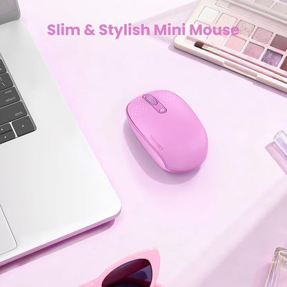TECKNET Wireless Mouse,Bluetooth Mouse (BT5.3/5.0 & 2.4G) with USB Receiver Silent Optical Computer Mice，Wide Compatibility