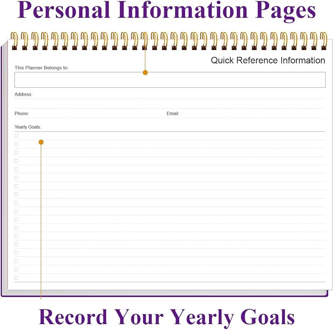Weekly Productivity Planner - 8.5" x 11" Dashboard Desk Notepad Has 6 Focus Areas to List Tasks for Goals, Projects, Clients, Academic or Meal-Organize Your Daily Work Efficiently, 54 Weeks, Purple