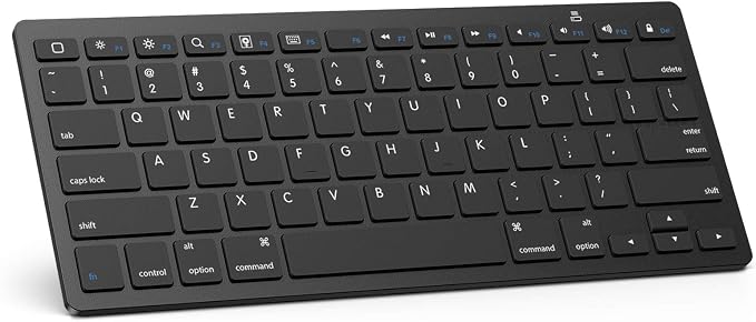 OMOTON Bluetooth Keyboard Compatible with iPad A16 11th 10th Generation, iPad 10.2 (9th/8th/7th), iPad Pro 13/12.9/11 inch, iPad Air/Mini, iPhone and More iOS Devices, Black