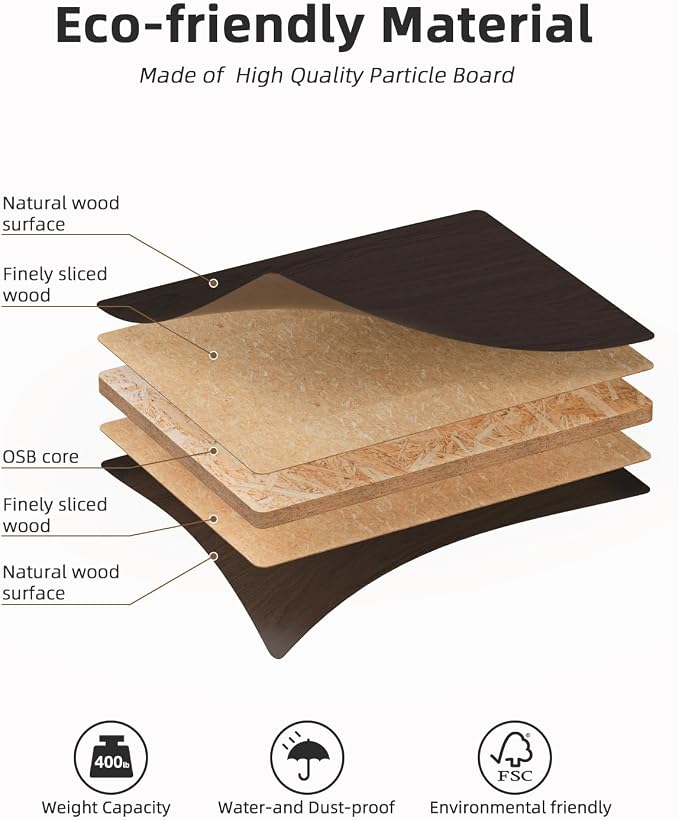 Universal 60 x 24 One-Piece Solid Wood Table Top, 1" Thick Desktop for Stand Up Height Adjustable Desk Frames, Home Office Tabletop, Countertop DIY, Black Walnut