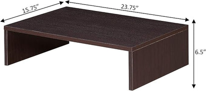 Convenience Concepts Designs2Go Small TV Riser 23.75", for TVs up to 26" - Contemporary TV or Computer Riser for Living Room, Modern Office, Den, Espresso