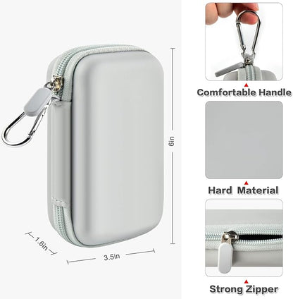 Case Compatible with Samsung T7/ T7 Touch Portable SSD 1TB 2TB 500GB USB 3.2 External Solid State Drive, Travel Carrying Storage Organizer Fits for USB Cables and More Accessories (Grey)