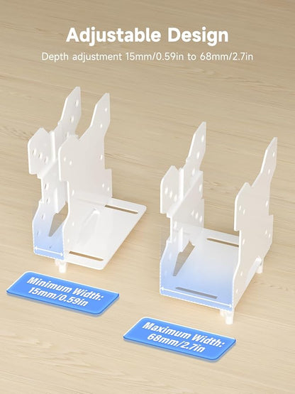 suptek Thin Client Mount Bracket Adjustable Mini PC Mount Bracket,CPU VESA Under Desk and Monitor Arm Computer Holder, Black, ZJJ002W