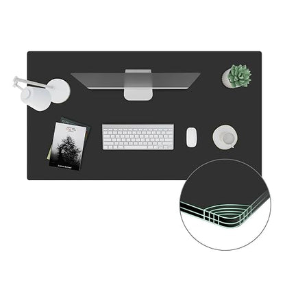 SANODESK Universal Tabletop 55"x28"x1" Thickness One-Piece Table Top Rectangular Particle Board for Standing Desk and Home Office Countertop DIY,Black Desk Top