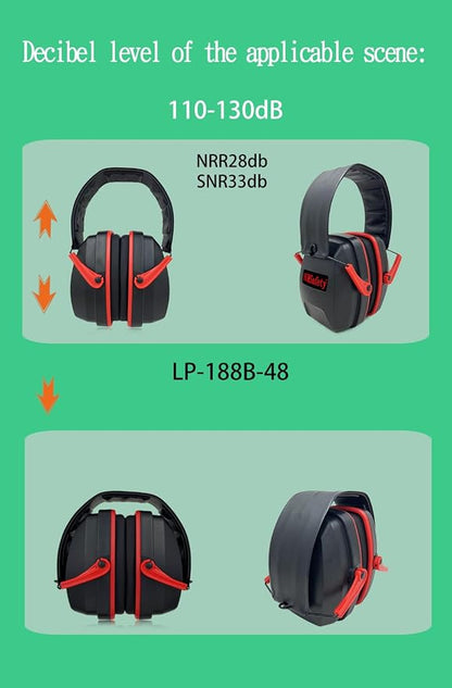 Ear Muffs For Noise Reduction Cancelling SNR 33dB Hearing Protection Headphones Earmuffs Shooting Gun Range Mowing Ultimate Comfort Design High Blocking