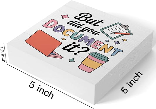 mmiishe But Did You Document It Special Education Teacher Gifts Desk Decor | Funny Office Wood Box Sign for Women Men Friend Coworkers Teacher Appreciation Gifts Cubicle Desk Sign For Desk 5 x 5 Inches
