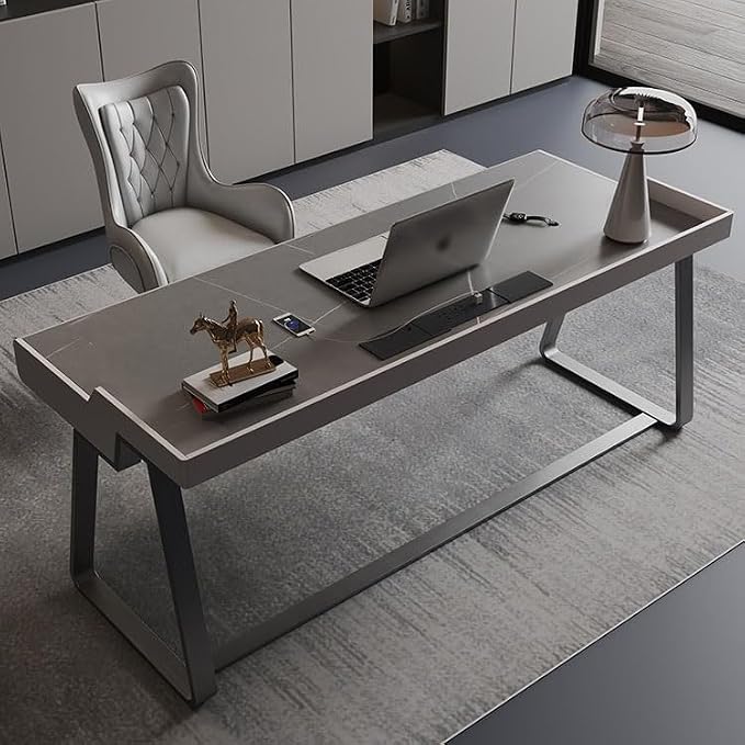 ENGENDER Desk Slate Desk Minimalist Home Small Apartment Study Modern Simple Light Luxury Escritorio(140 * 75 * 81cm)
