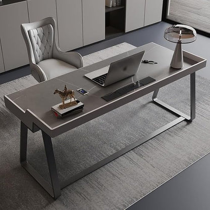 ENGENDER Desk Slate Desk Minimalist Home Small Apartment Study Modern Simple Light Luxury Escritorio(180 * 75 * 81cm)