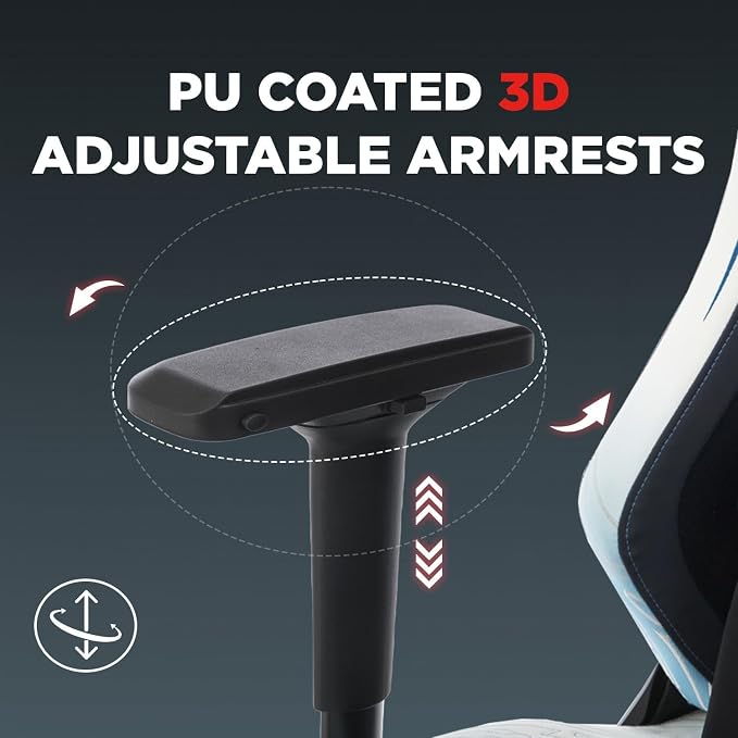 TTRACING Jujutsu Kaisen Gojo Gaming Chair with Spring Cushion | Premium leather & steel frame, ideal for anime setups or home office. Features 155° recline and 440lbs weight capacity.