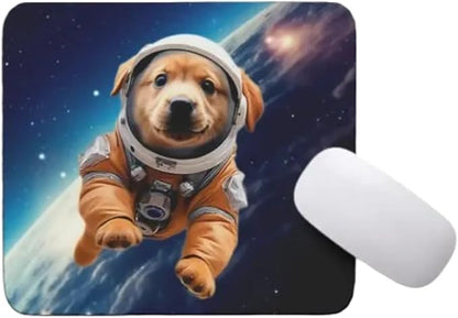 Mouse Pad Astronaut Dog in Space Mouse Pad Puppy floating in Space for Home Office Work Desk Computer Desktop Laptop for Dog Lovers (Golden Retriever)