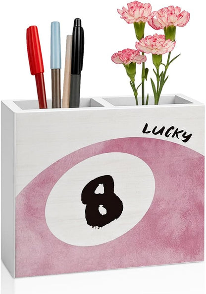 Pink Girly Office Decor Preppy Coquette Bow Room Decor for Girl Women Daughter Pink Pen Holder for Desk Girl Room Workplace Library Bedroom desk decor Holder2833