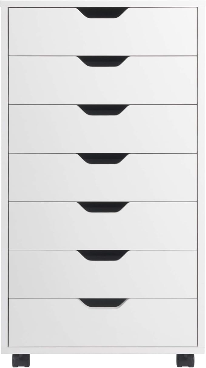 Winsome Halifax 7-Drawer Composite Wood Cabinet, White (10792)
