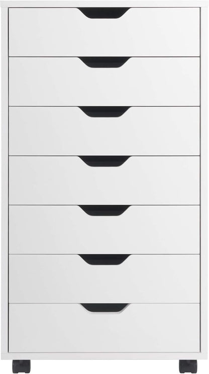 Winsome Halifax 7-Drawer Composite Wood Cabinet, White (10792)