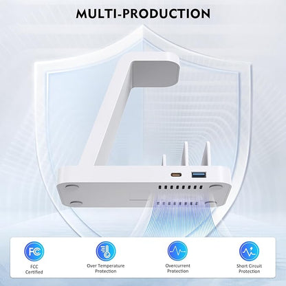 GAUOLN Wireless Charger for iPhone - 5 in 1 Charging Station for Multiple Devices Apple: Fast Wireless Charging Stand Dock for iPhone 17 16e 16 15 14 13 12 Pro Max Apple Watch Airpods(White)