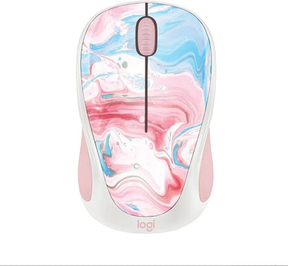 Logitech Compact Wireless Mouse, Cotton Candy (Renewed)