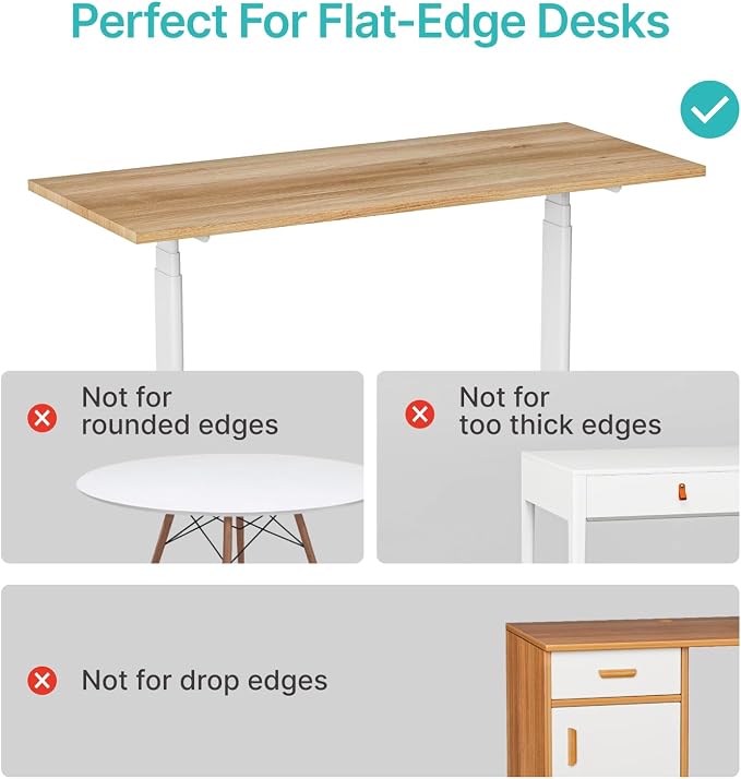 PEGZONE Desk Side Storage Organizer, No Drill Under Desk Laptop Holder, Clamp on Desks Shelf with Pegboard Accessories, Hanging Laptop Mount, Fits Flat Edge 0.4" to 2.2", White
