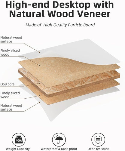 Universal 55 x 20 One-Piece Solid Wood Table Top, 1" Thick Desktop for Stand Up Height Adjustable Desk Frames, Home Office Tabletop, Countertop DIY
