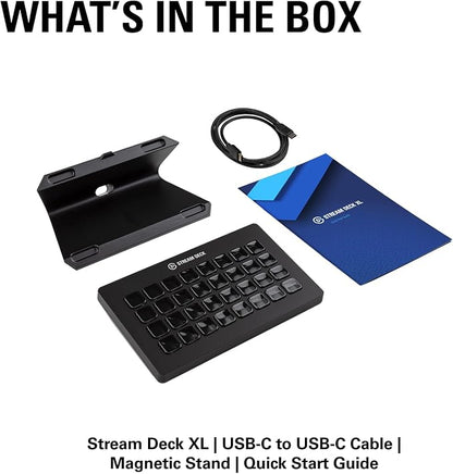 Elgato Stream Deck XL Advanced Studio Controller, 32 Keys | Instantly trigger unlimited actions, Powerful integrations, Visual feedback, Custom icon packs, Works with Mac and PC