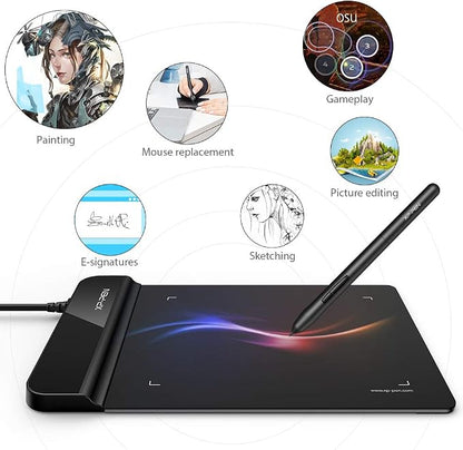 Drawing Tablet XPPen G430S OSU, Graphic Drawing Tablet with 8192 Levels Pressure Battery-Free Stylus, 4 x 3 inch Ultrathin, for OSU Game, Online Teaching Compatible with Window/Mac Black