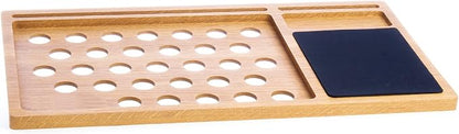 Personalized Solid Oak Wood Lap Desk Tray | Includes Mouse Pad & Slots for iMac & iPhone | Portable Laptop Stand, Phone & Tablet Holder | Multi-Tasking Mobile Workstation Idea for Him