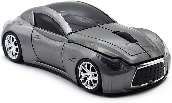 Ai5G Race Car Mouse Wireless Sports Car Shaped Mice 2.4Ghz with Led Headlight for PC Laptop