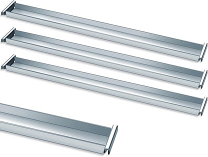 4 Pack Front-to-Back File Drawer Rails for Hanging File Cabinet Drawer Inside Bar Rails Cabinet Parts (Silver)