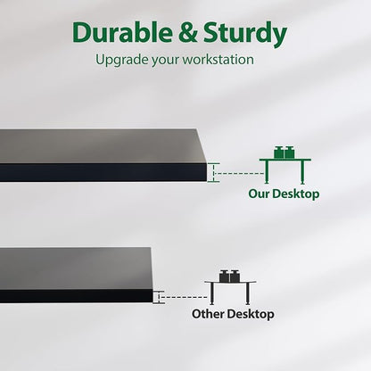 Agilestic Electric Standing Desk, 63 x 24 Inches Height Adjustable Desk, Sit Stand up for Work Office Home, Ergonomic Rising Computer Table with Memory Preset, Black