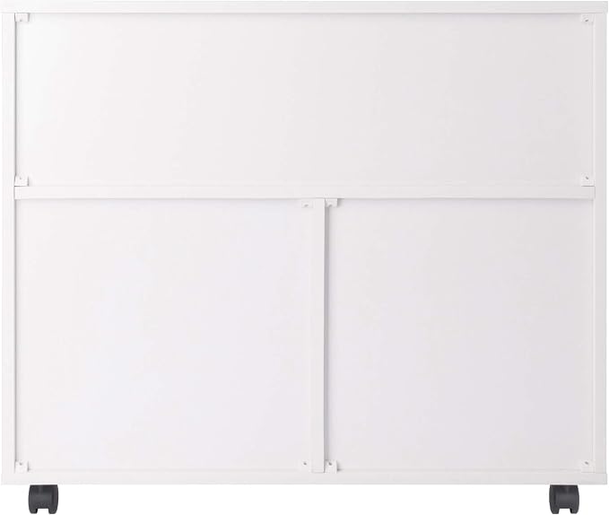 Winsome Halifax Mobile Storage Cabinet with 1 Door & 5 Drawers in White, Stylish & Functional Home Storage Cabinet for Filing, Kitchen Organization, Moveable Furniture for Office, Dorms, Apartments