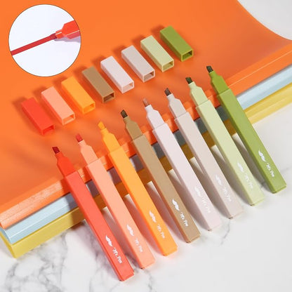 Mr. Pen- Aesthetic Highlighters, 8 Pack, Chisel Tip, Autumn Earth | Cute Highlighters Assorted Colors, Back to School Supplies