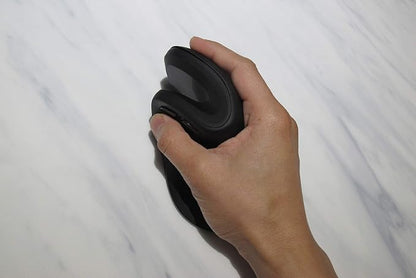 MOJO Perfect Grip Dual Mode Silent Vertical Ergonomic Mouse - Bluetooth/Wireless Optical Mouse w/Adjustable Sensitivity and Quiet Buttons
