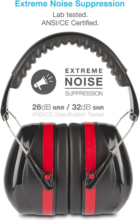 Cyber Acoustics Professional Safety Lightweight Ear Muffs for Hearing Protection and Noise Reduction