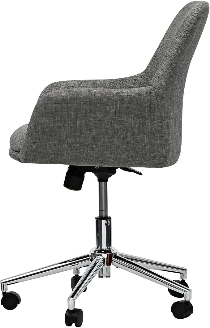 Workspace by Alera Mid-Century Task Chair, Supports Up to 275 lb, 18.9" to 22.24" Seat Height, Gray Seat, Gray Back