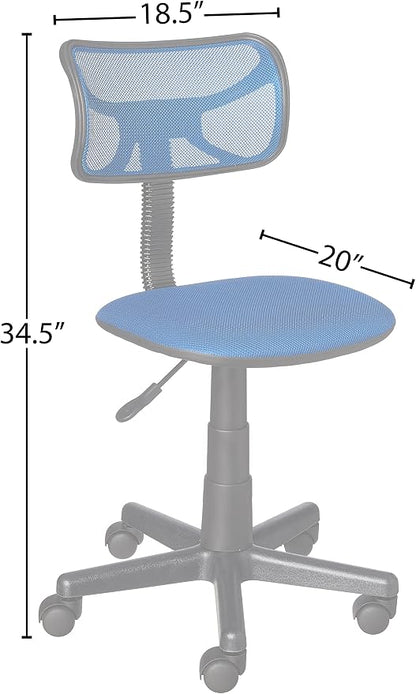 Urban Lifestyle Swivel Mesh Desk Chair, Royal Blue 21D x 21W x 33H in